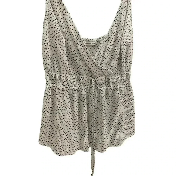 Abercrombie & Fitch Satin Dot Waist Tie Tank Size Small - Picture 4 of 9